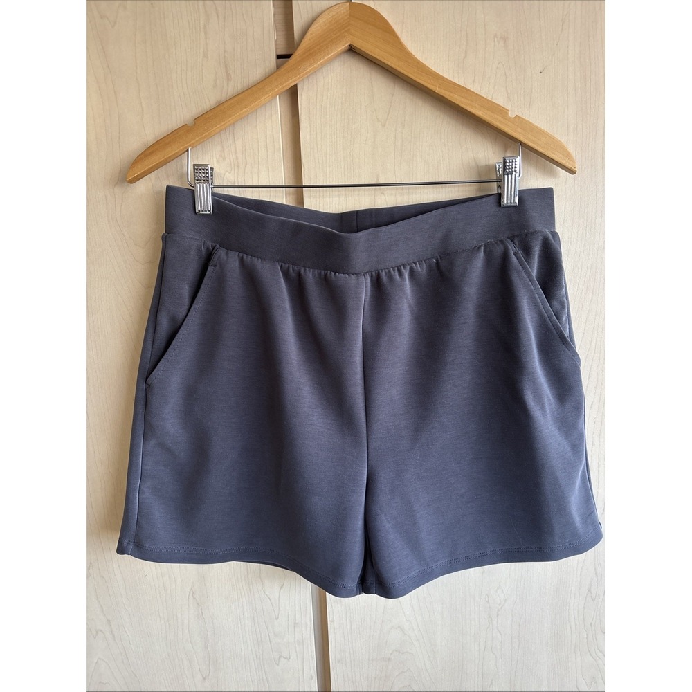 Lazy Pants Women's Light Gray Pull on Shorts Size Large Super Soft Loungewear